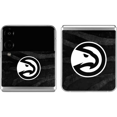 NBA Atlanta Hawks Black Animal Print Galaxy Z Flip4 5G Skin