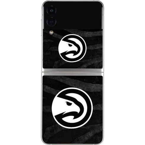 NBA Atlanta Hawks Black Animal Print Galaxy Z Flip4 5G Skin