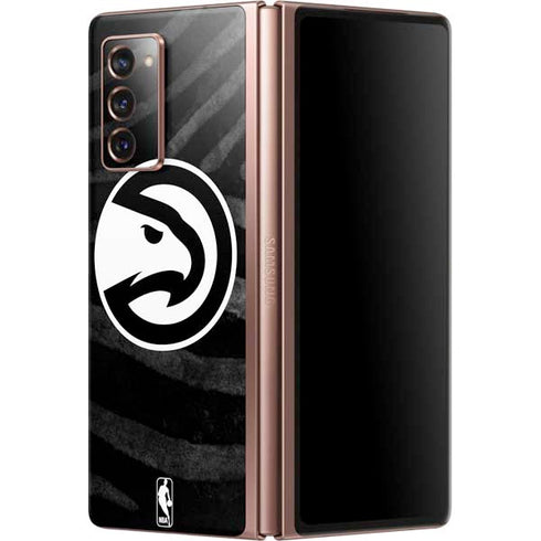 NBA Atlanta Hawks Black Animal Print Galaxy Z Fold2 5G Skin