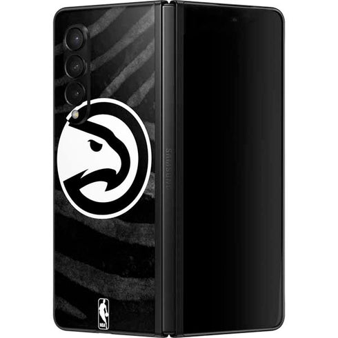 NBA Atlanta Hawks Black Animal Print Galaxy Z Fold3 5G Skin