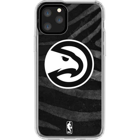 NBA Atlanta Hawks Black Animal Print iPhone 11 Pro Clear Case