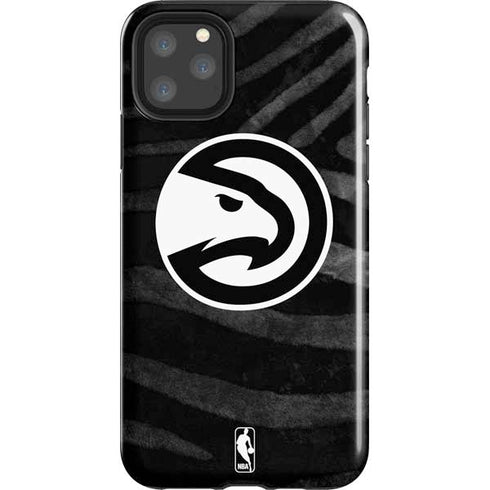 NBA Atlanta Hawks Black Animal Print iPhone 11 Pro Max Impact Case