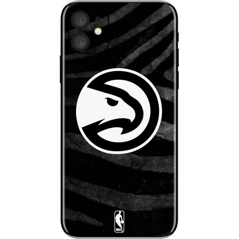 NBA Atlanta Hawks Black Animal Print iPhone 11 Skin
