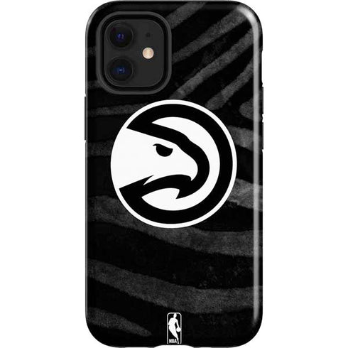 NBA Atlanta Hawks Black Animal Print iPhone 12 Mini Impact Case