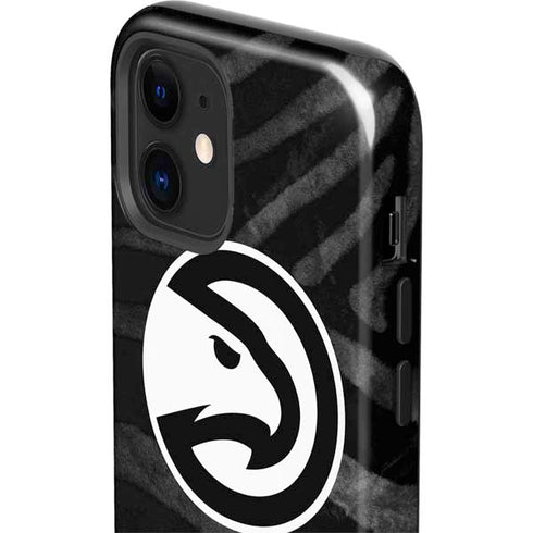 NBA Atlanta Hawks Black Animal Print iPhone 12 Mini Impact Case