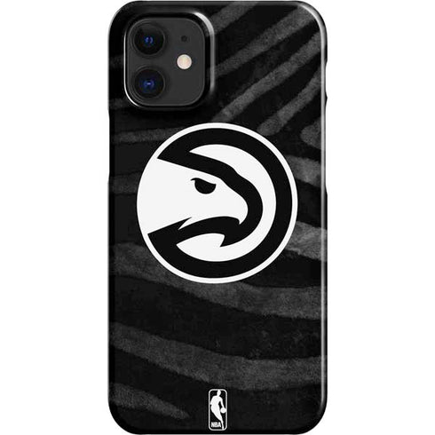 NBA Atlanta Hawks Black Animal Print iPhone 12 Mini Lite Case