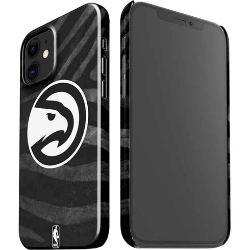 NBA Atlanta Hawks Black Animal Print iPhone 12 Mini Lite Case
