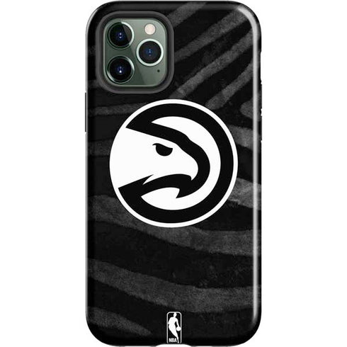 NBA Atlanta Hawks Black Animal Print iPhone 12 Pro Impact Case