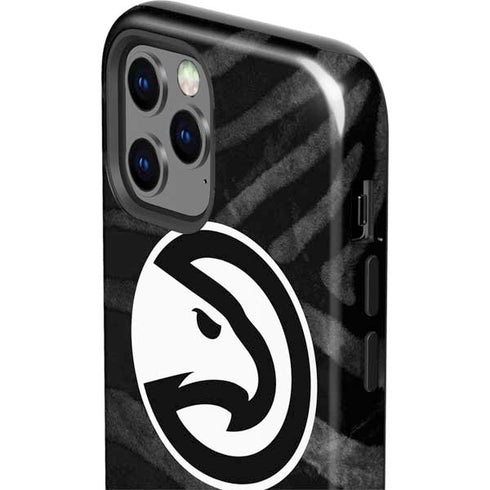 NBA Atlanta Hawks Black Animal Print iPhone 12 Pro Impact Case