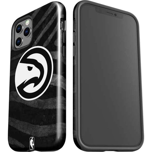 NBA Atlanta Hawks Black Animal Print iPhone 12 Pro Impact Case