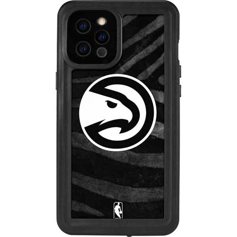 NBA Atlanta Hawks Black Animal Print iPhone 12 Pro Max Waterproof Case