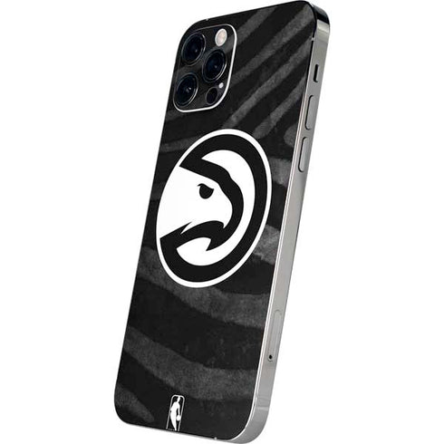NBA Atlanta Hawks Black Animal Print iPhone 12 Pro Skin