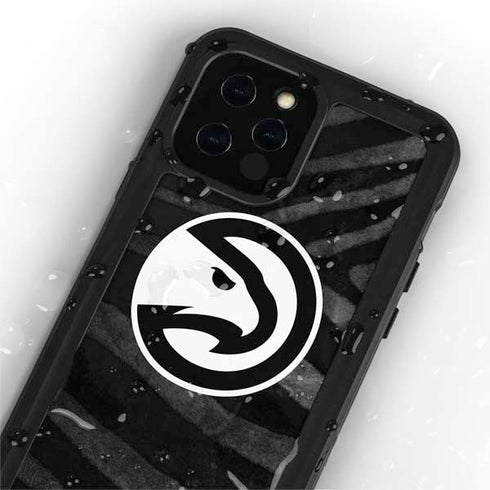 NBA Atlanta Hawks Black Animal Print iPhone 12 Pro Waterproof Case