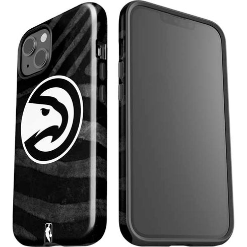 NBA Atlanta Hawks Black Animal Print iPhone 14 Plus Impact Case