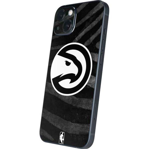NBA Atlanta Hawks Black Animal Print iPhone 15 Plus Skin