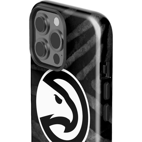 NBA Atlanta Hawks Black Animal Print iPhone 15 Pro Max Impact Case