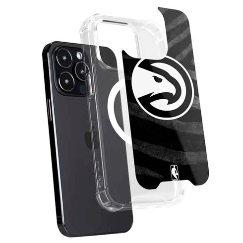 NBA Atlanta Hawks Black Animal Print iPhone 14 Pro Max MagSafe Case