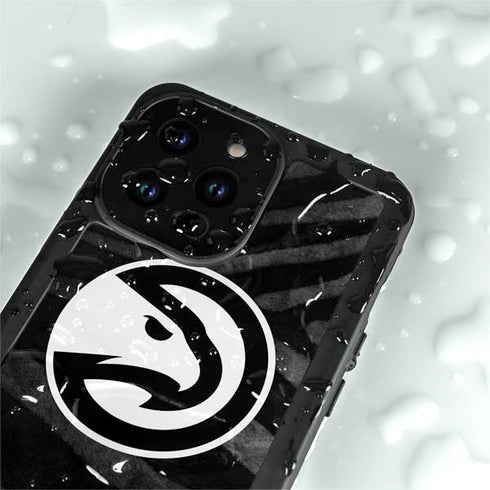 NBA Atlanta Hawks Black Animal Print iPhone 14 Pro Max Waterproof Case