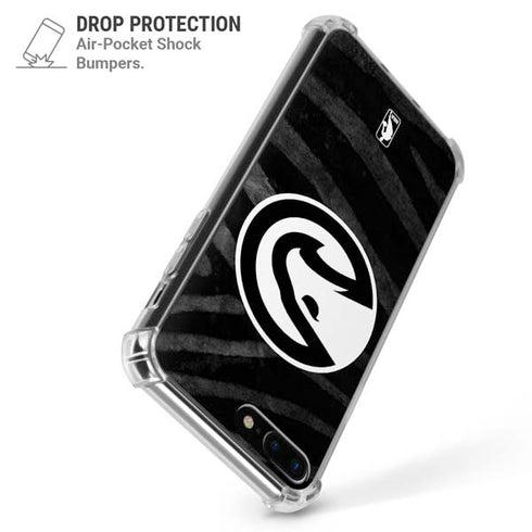 NBA Atlanta Hawks Black Animal Print iPhone 7/8 Plus Clear Case