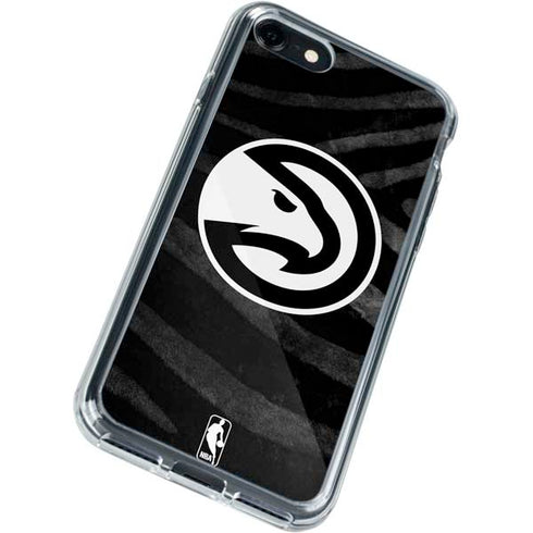 NBA Atlanta Hawks Black Animal Print iPhone SE (2nd & 3rd Gen) Clear Case