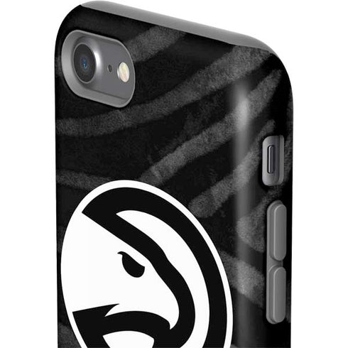 NBA Atlanta Hawks Black Animal Print iPhone SE (2nd & 3rd Gen) Pro Case