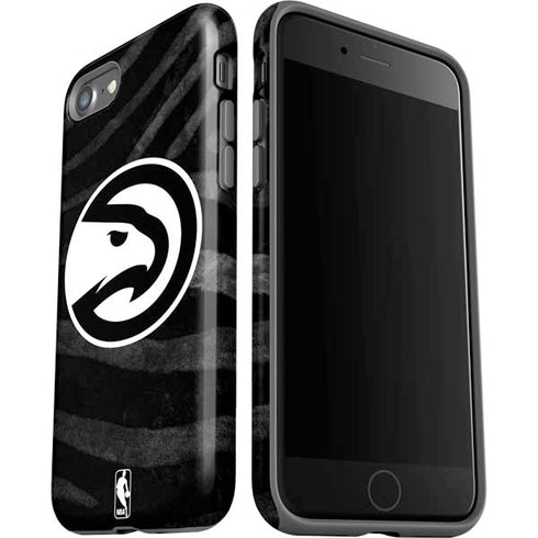 NBA Atlanta Hawks Black Animal Print iPhone SE (2nd & 3rd Gen) Pro Case