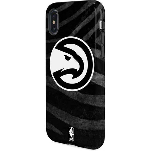 NBA Atlanta Hawks Black Animal Print iPhone X Pro Case
