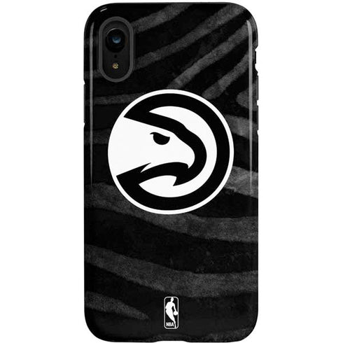 NBA Atlanta Hawks Black Animal Print iPhone XR Pro Case