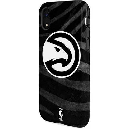 NBA Atlanta Hawks Black Animal Print iPhone XR Pro Case
