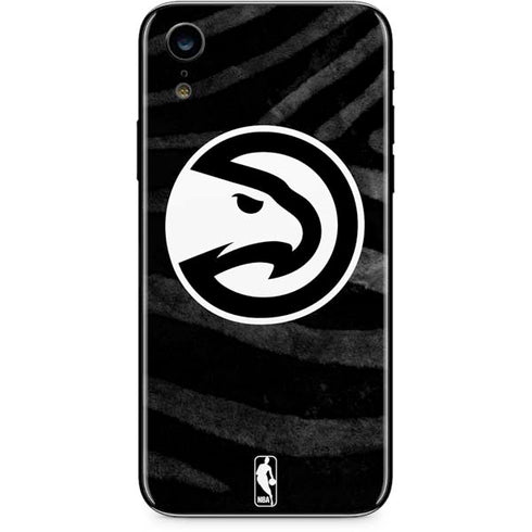 NBA Atlanta Hawks Black Animal Print iPhone XR Skin