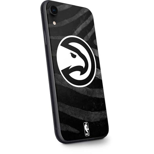 NBA Atlanta Hawks Black Animal Print iPhone XR Skin