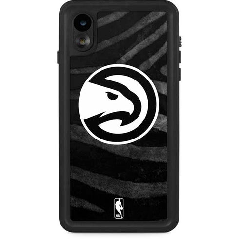 NBA Atlanta Hawks Black Animal Print iPhone XR Waterproof Case