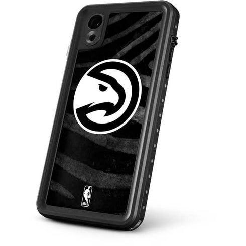 NBA Atlanta Hawks Black Animal Print iPhone XR Waterproof Case
