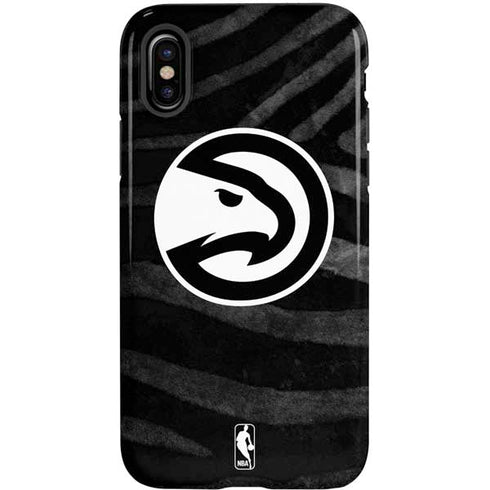 NBA Atlanta Hawks Black Animal Print iPhone XS Pro Case