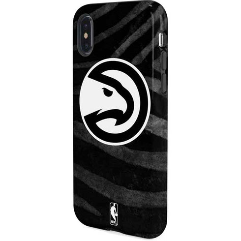 NBA Atlanta Hawks Black Animal Print iPhone XS Pro Case