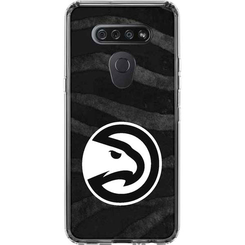 NBA Atlanta Hawks Black Animal Print LG K51/Q51 Clear Case
