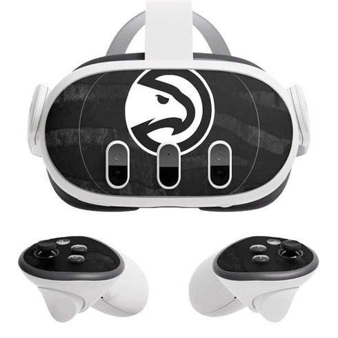 NBA Atlanta Hawks Black Animal Print Meta Quest 3 Skin