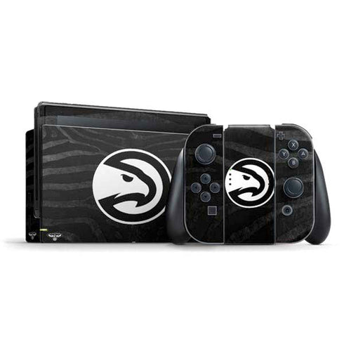 NBA Atlanta Hawks Black Animal Print Nintendo Switch Bundle Skin