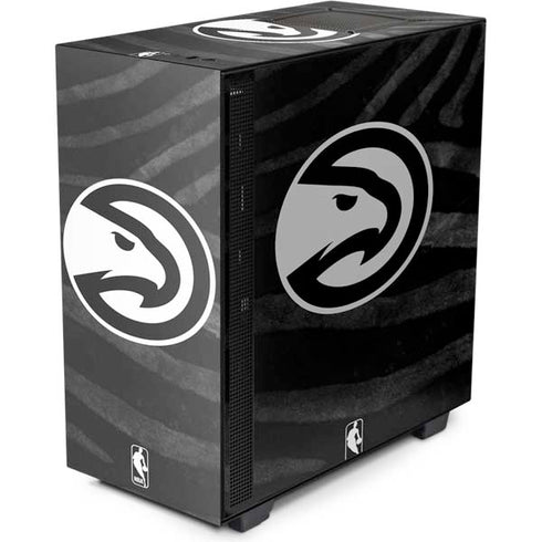 NBA Atlanta Hawks Black Animal Print NZXT H510 Compact ATX Mid-Tower Case Skin