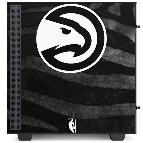 NBA Atlanta Hawks Black Animal Print NZXT H510 Compact ATX Mid-Tower Case Skin