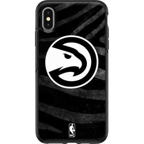 NBA Atlanta Hawks Black Animal Print Otterbox Symmetry iPhone Skin