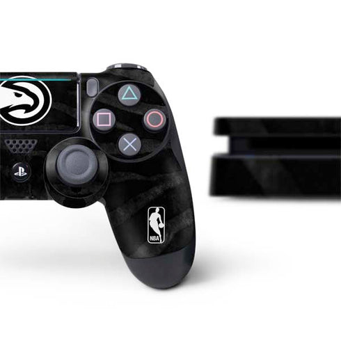 NBA Atlanta Hawks Black Animal Print PS4 Slim Bundle Skin
