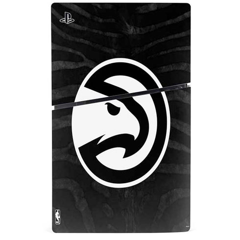 NBA Atlanta Hawks Black Animal Print PS5 Slim Digital Edition Console Skin