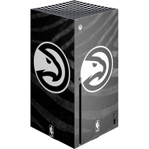 NBA Atlanta Hawks Black Animal Print Xbox Series X Console Skin