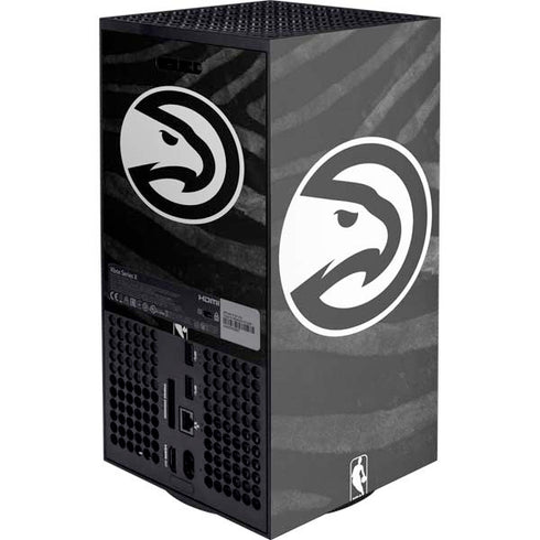 NBA Atlanta Hawks Black Animal Print Xbox Series X Console Skin