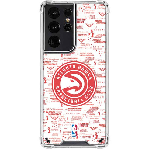NBA Atlanta Hawks Blast Galaxy S21 Ultra 5G Clear Case