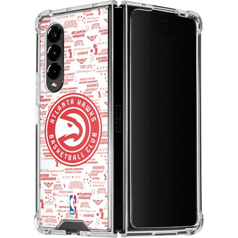 NBA Atlanta Hawks Blast Galaxy Z Fold4 5G Clear Case