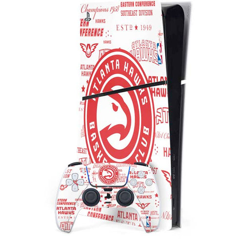NBA Atlanta Hawks Blast PS5 Slim Digital Edition Console Skin