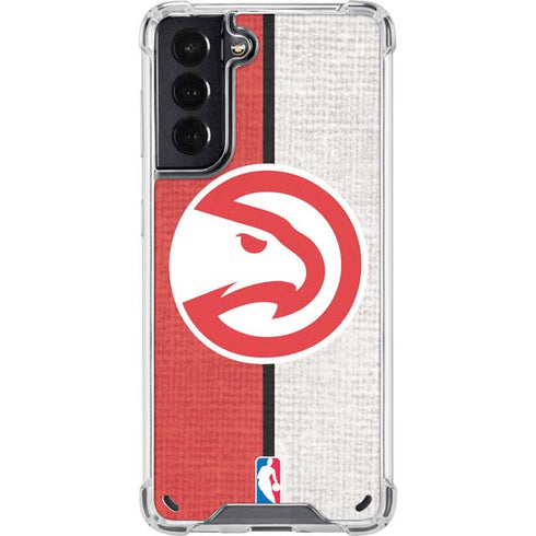 NBA Atlanta Hawks Canvas Galaxy S21 5G Clear Case
