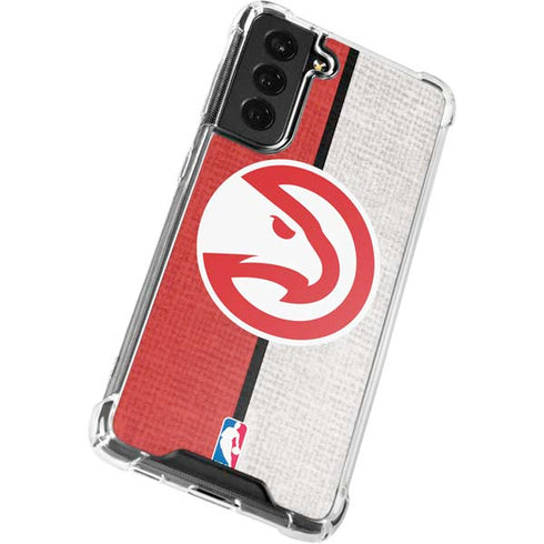 NBA Atlanta Hawks Canvas Galaxy S21 FE Clear Case